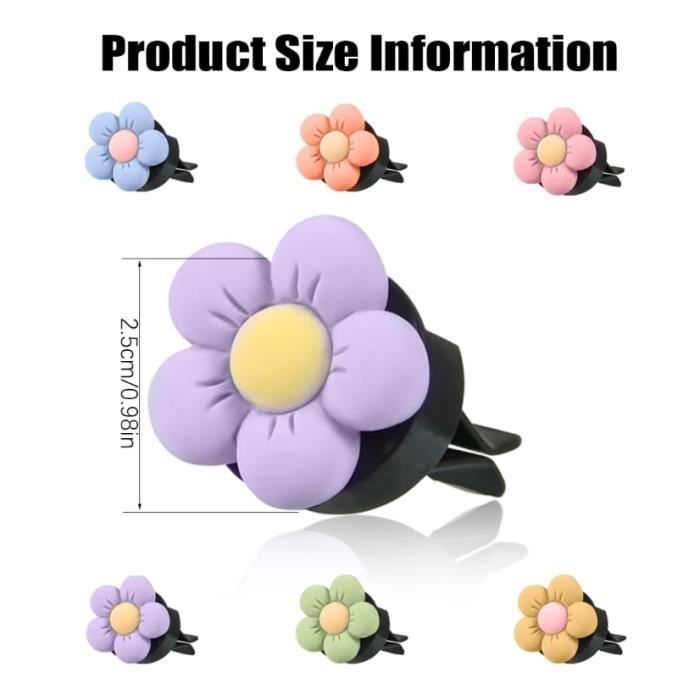 Ambientador para coche - Sin especificar - 12 unidades - Aroma floral - Clips para rejilla de ventilación - Decoración interior