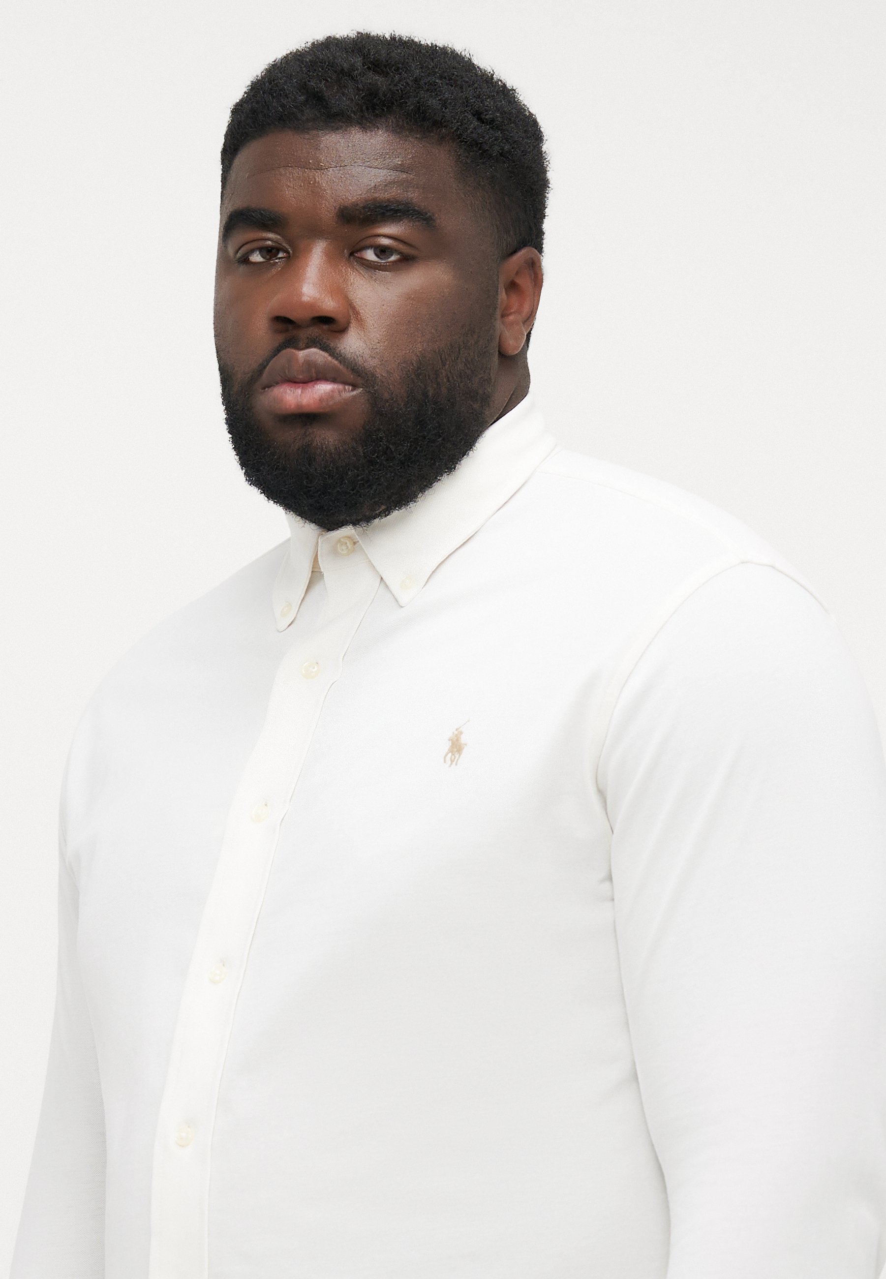 Koszula Polo Ralph Lauren Big & Tall FEATHERWEIGHT MESH SHIRT - Koszula - jasnokremowa