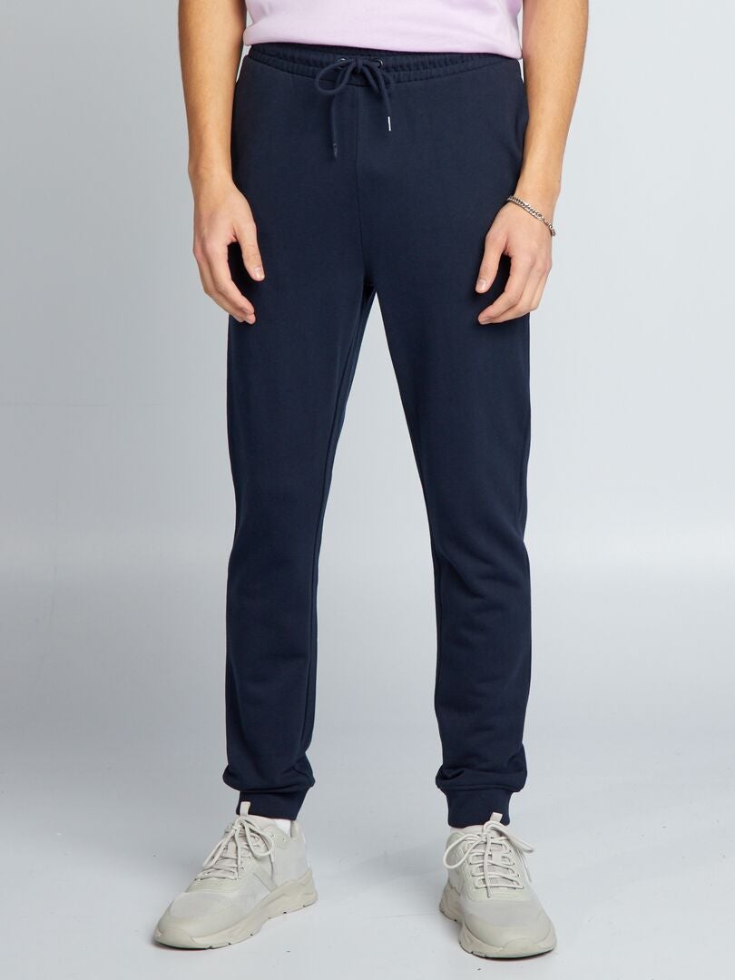 Eenvoudige effen joggingbroek - BLAUW