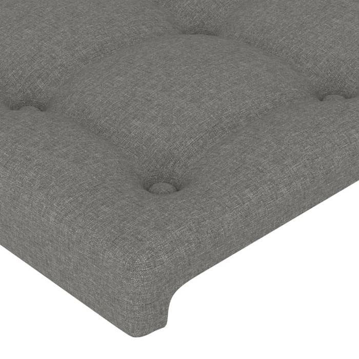 Headboard - vidaXL - Dark Grey - 93x23x78/88 cm - Durable Fabric - Adjustable Height