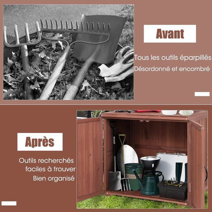 Armoire de Rangement en Bois de Sapin 77 x 56 x 72cm COSTWAY-Doubles Portes avec Poignées-Base Surélevée-Surface Résistante à l’eau