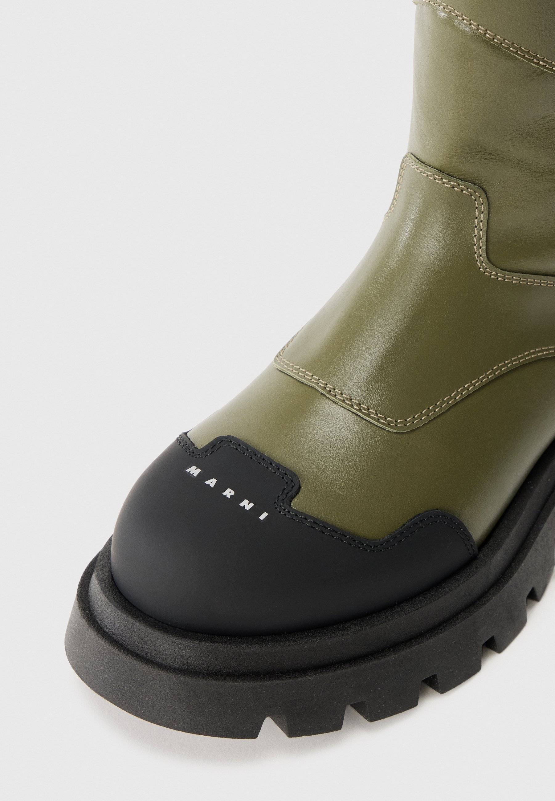 Marni UNISEX - Stivali - nero/verde oliva