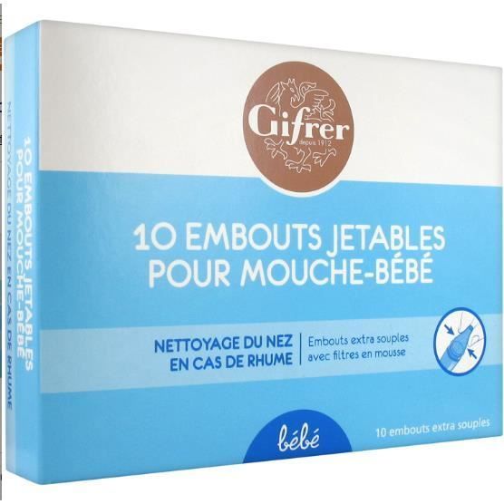 Gifrer 20 embouts extra souples pour mouche-bébé