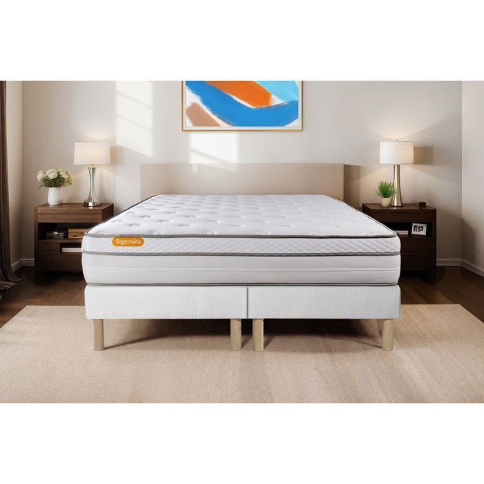 160x200 mattress + double 80x200 Memo Luxe bed bases with pocket springs and memory foam, 5 comfort zones, MAXI thickness