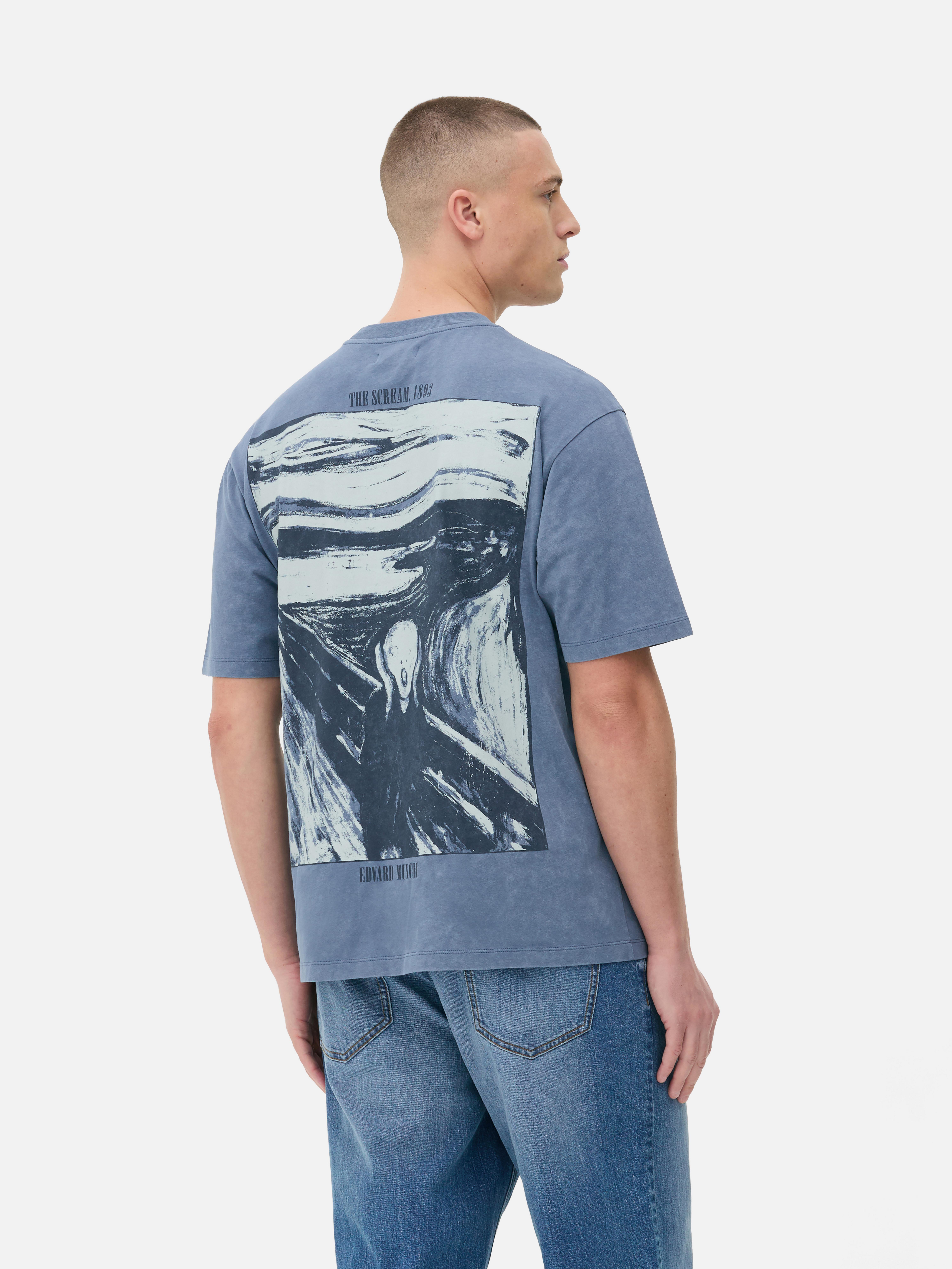 Tricou cu imprimeu Edvard Munch „Țipătul” Un tricou cu mânecă scurtă cu un imprimeu cu „Țipătul” de Edvard Munch