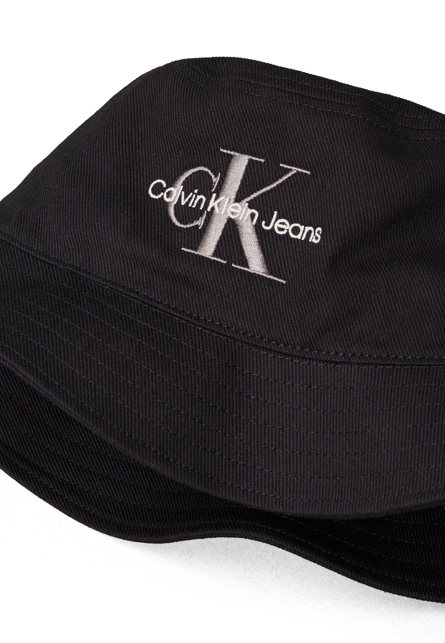 Calvin Klein Jeans Bucket Hat met monologo-borduurwerk - Pet - zwart