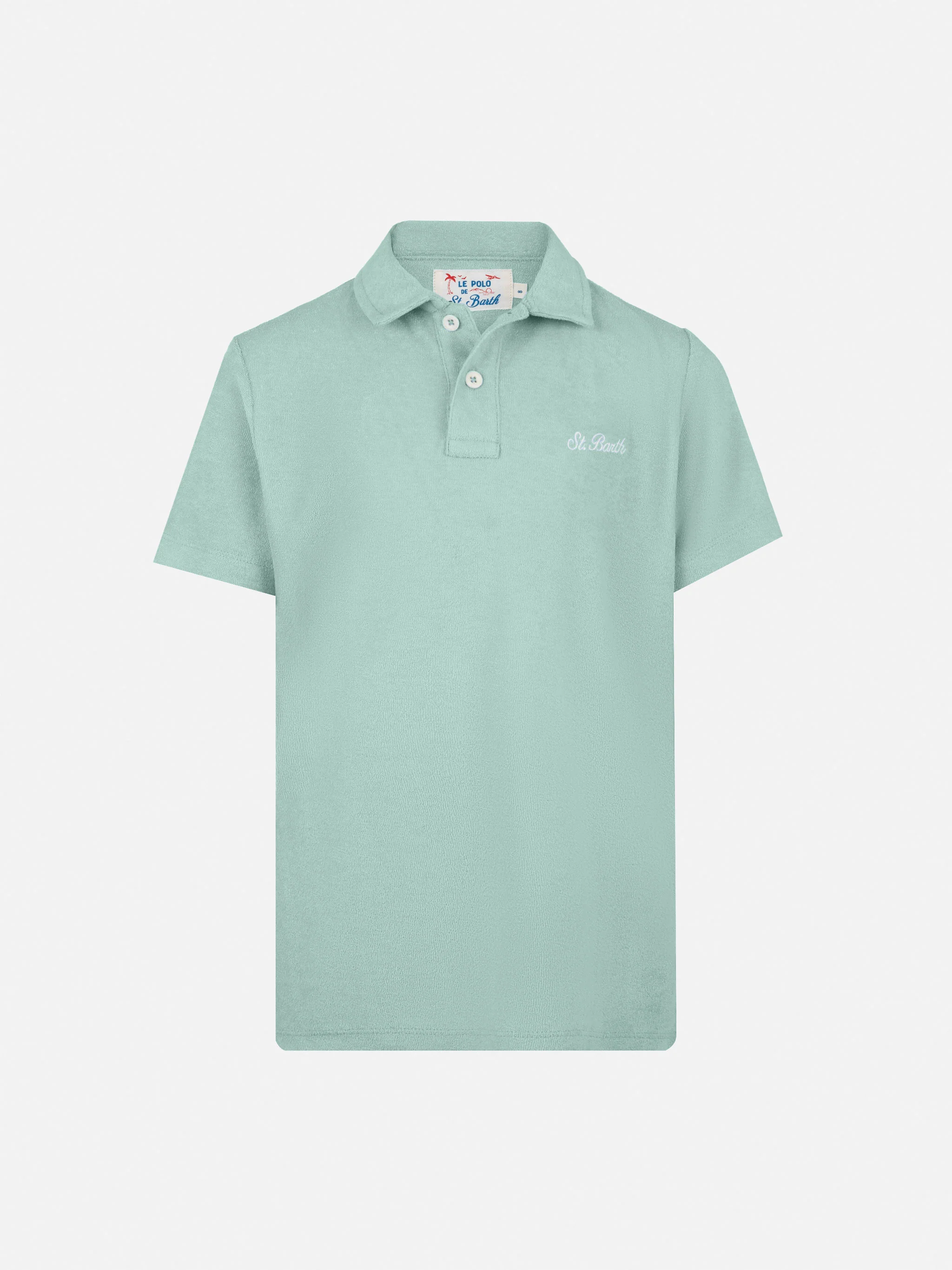 Jeremy Jr. poloshirt van saliegroene badstof.