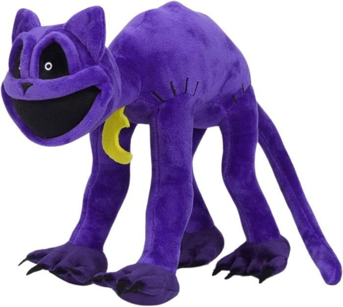 Brinquedo de Pelúcia Animal Horripilante Sorridente, Almofada de Pelúcia Divertida, Boneco Macio para Crianças (CatNap, 30 cm)1