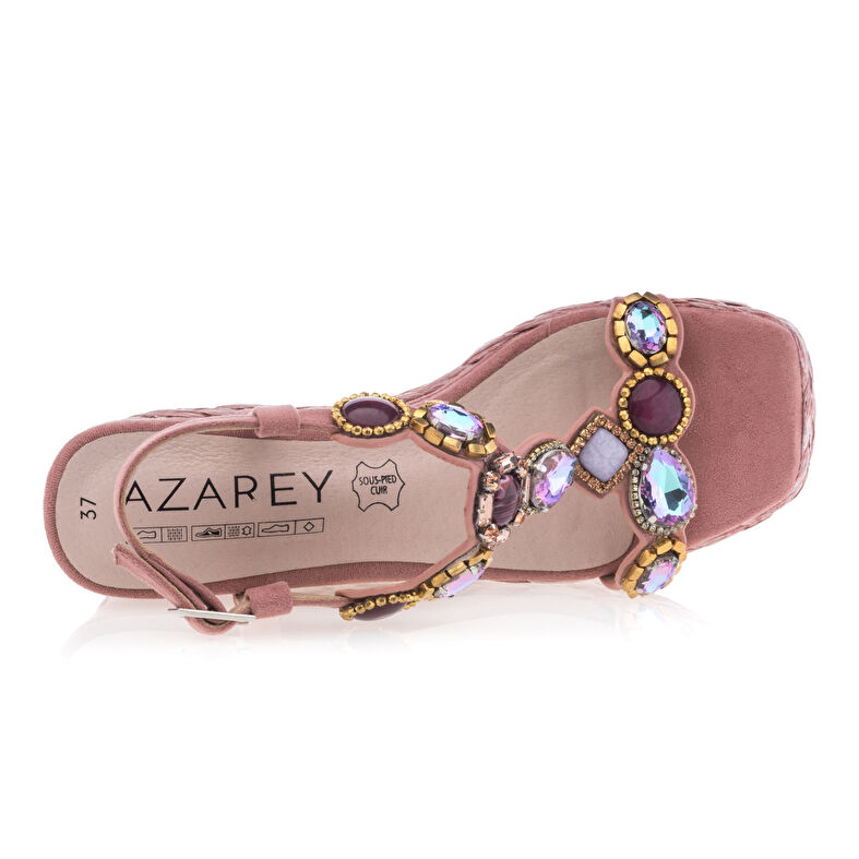 Sandalias rosas para mujer / Zapatos de punta abierta
