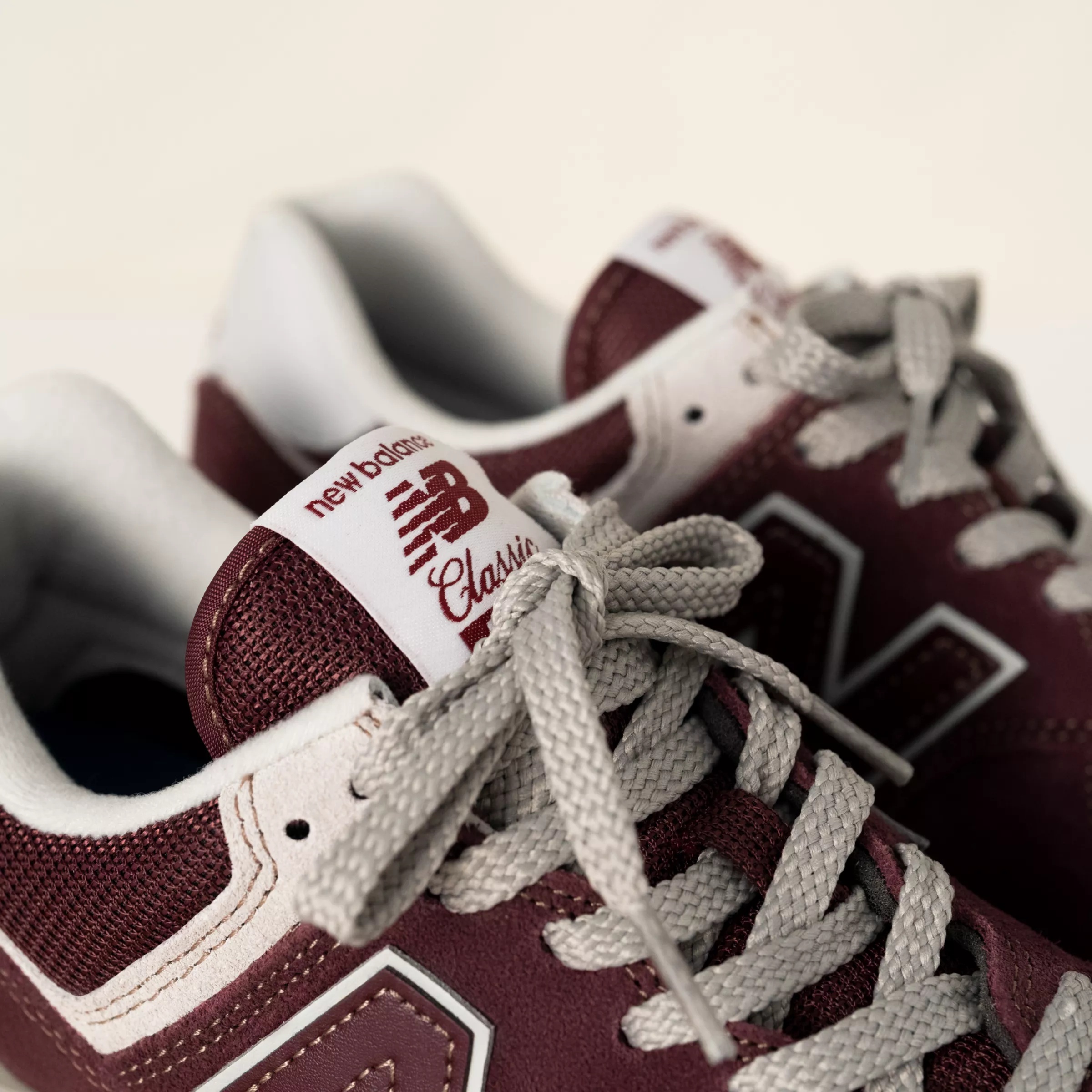 574 Core Burgundy with White