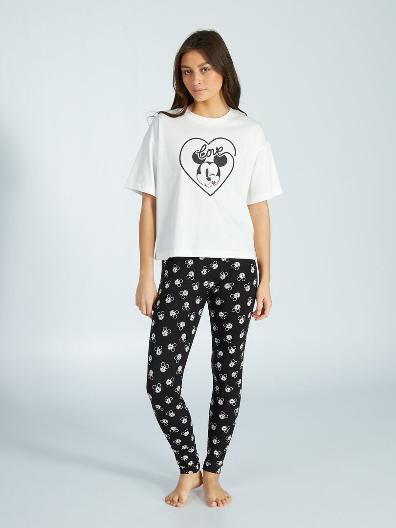 Macacão comprido do Mickey Mouse - Conjunto de 2 peças - BRANCO