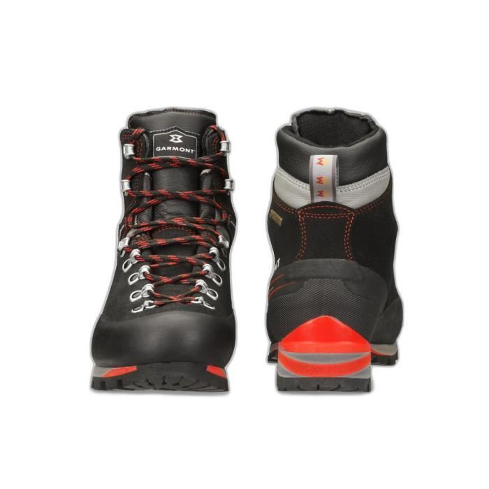Garmont Pinnacle GTX hiking shoes - black/lava red - size 47