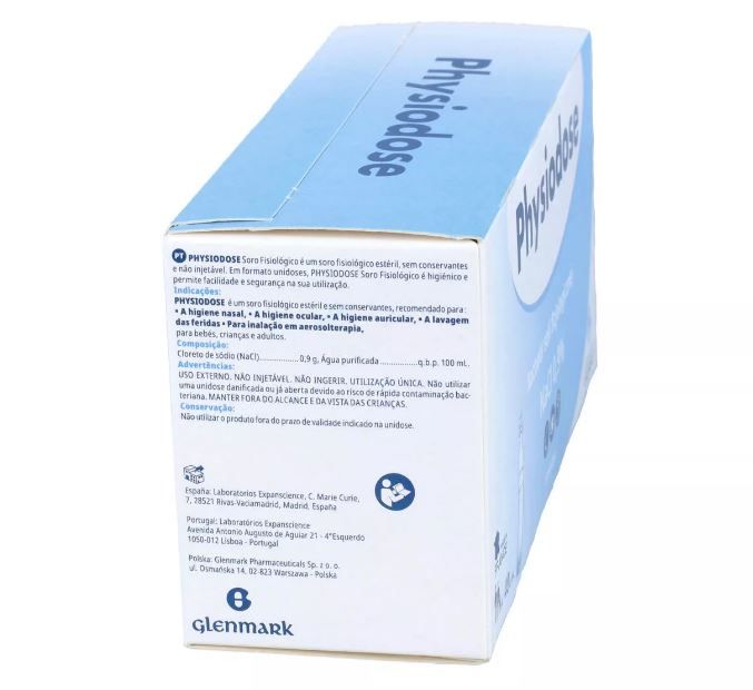 Physiodose fizioloģiskais šķīdums vienreizējai devai Deguna higiēna