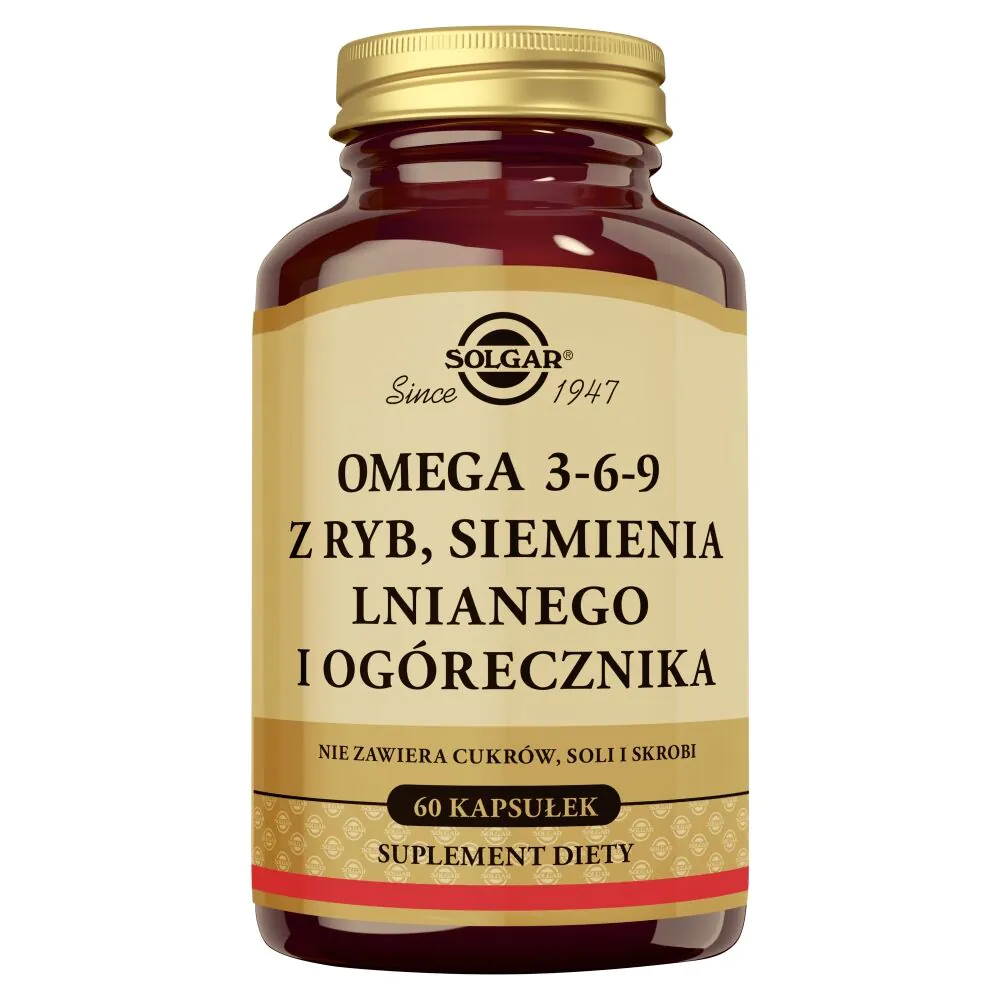 Solgar Omega 3-6-9 z ryb, siemienia lnianego i ogórecznika kapsułki