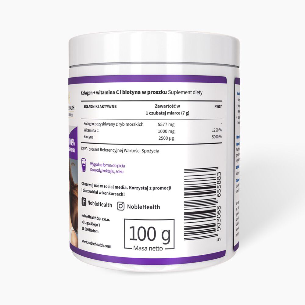 Noble Health Kollagen + Vitamin C und Biotin Pulver