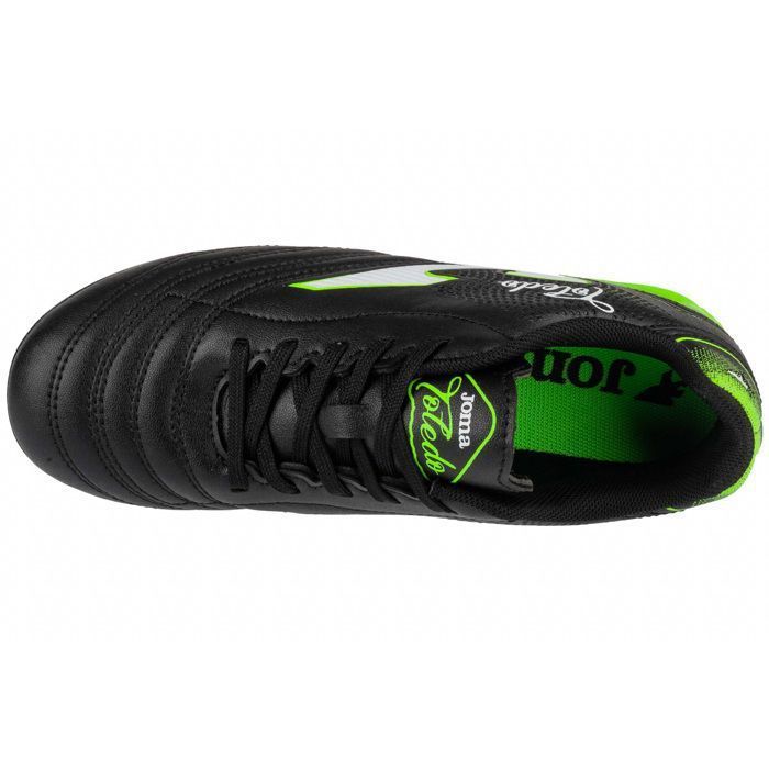 Botas de fútbol JOMA Toledo Jr 2501 AG - Tacos AG - Negras - Parte superior sintética