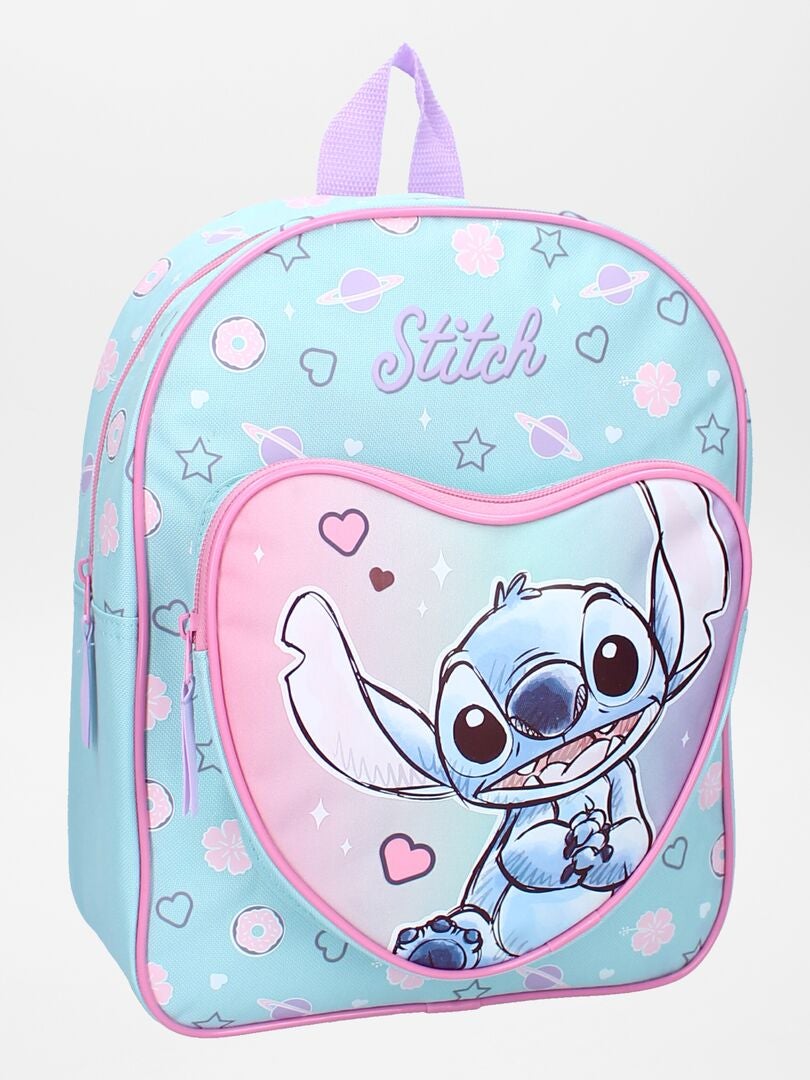 Plecak „Stitch” z kieszonką w kształcie serca – niebieski