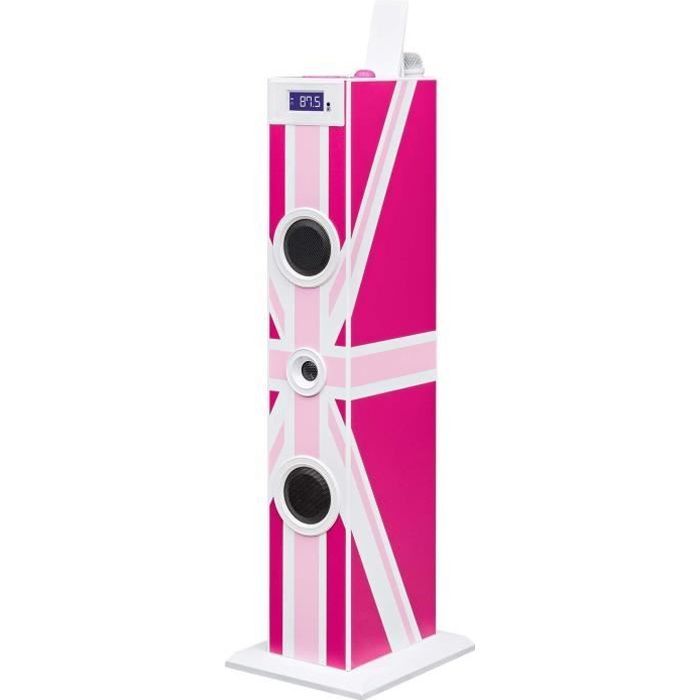 Torre de Som Multimídia BIGBEN TW5GBGIRLY com Microfone - 20W - Rosa (Grã-Bretanha)