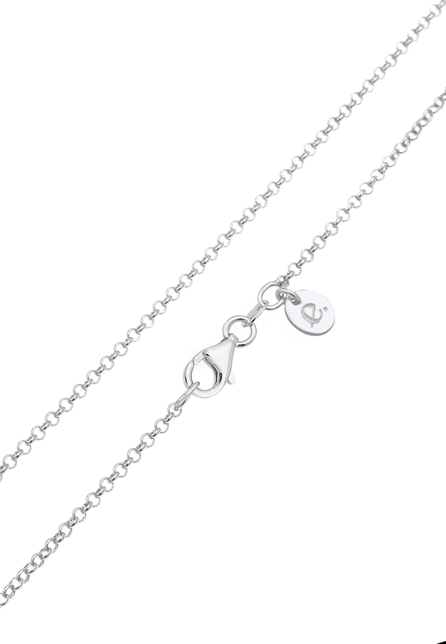 Elli PREMIUM Femmes collier Y-Chain cercle géo avec cristaux en argent sterling 925