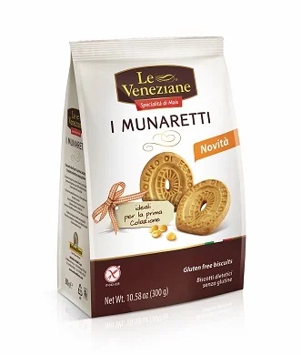 LE VENEZIANE Le Veneziane Munaretti klassieke glutenvrije koekjes 300 g