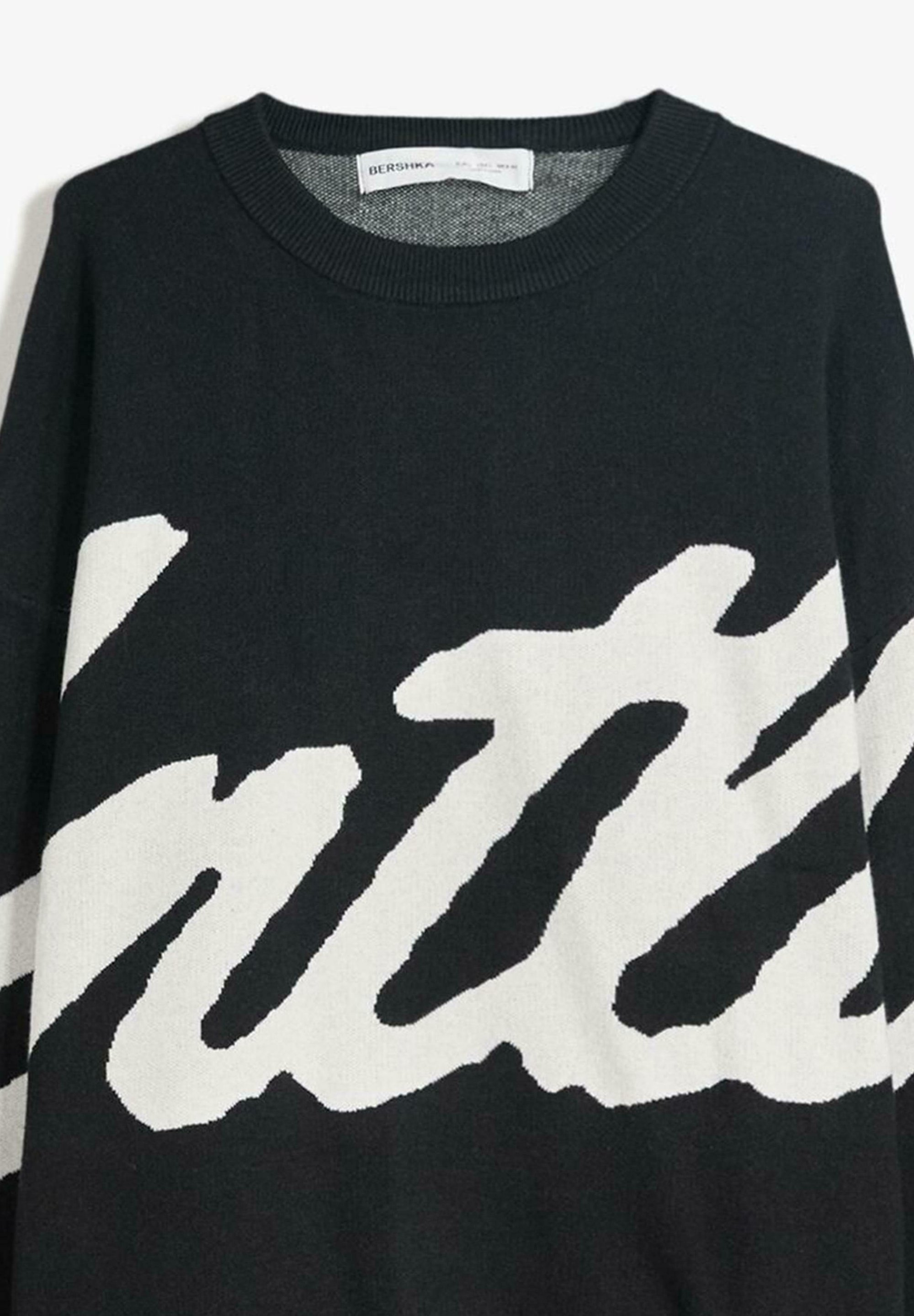 Bershka PRINTED - Trui - zwart
