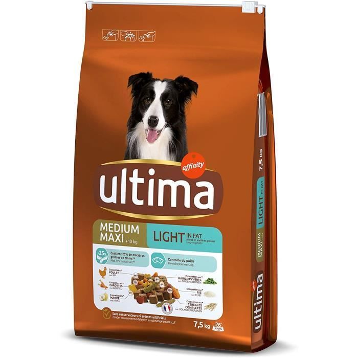 Ultima Croquettes pour Chien Medium-Maxi Light Poulet Riz, 7,5kg[470]