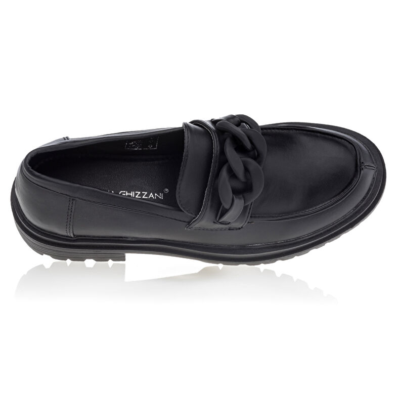 Mocasines/zapatos náuticos negros para mujer