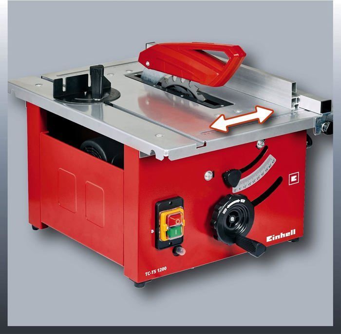 TC-TS 1200 Table Circular Saw (1200W, Adjustable Parallel Fence, Robust Metal Housing, Overload Protection)