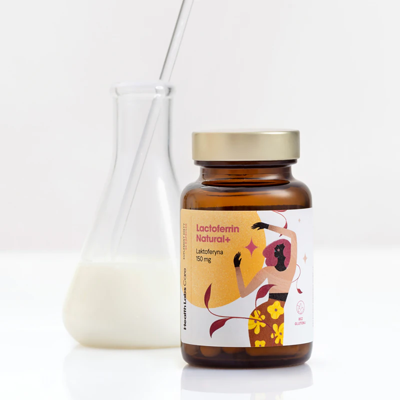Doplněk stravy Health Labs Care Lactoferrin Natural+ ve formě kapslí pro podporu trávení