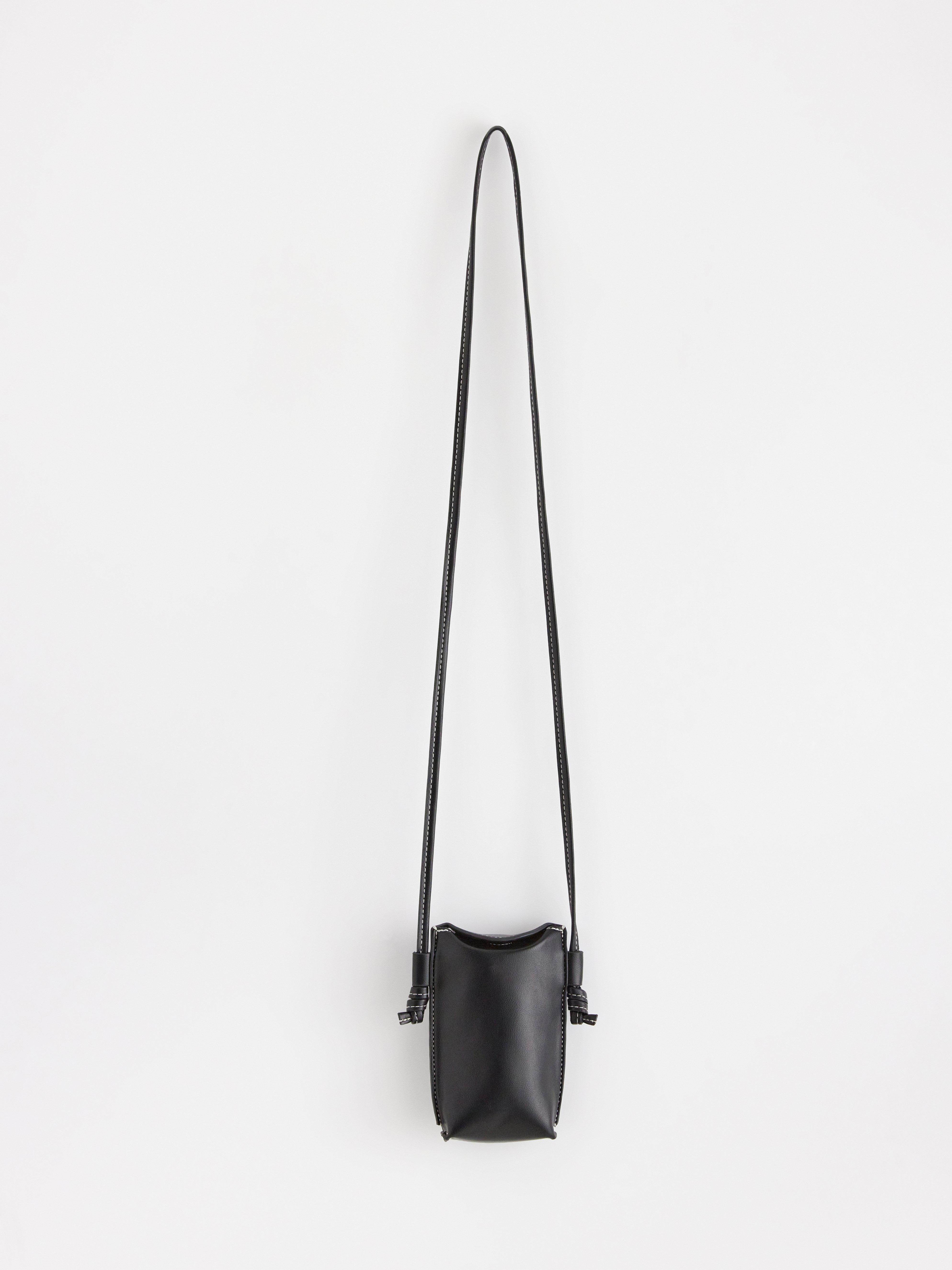 Étui pour téléphone portable en simili cuir noir