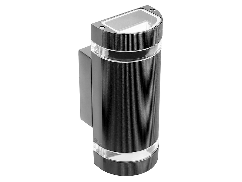 Kinkiet zewnętrzny Silva 22-punktowy 4,5 cm aluminiowy czarny