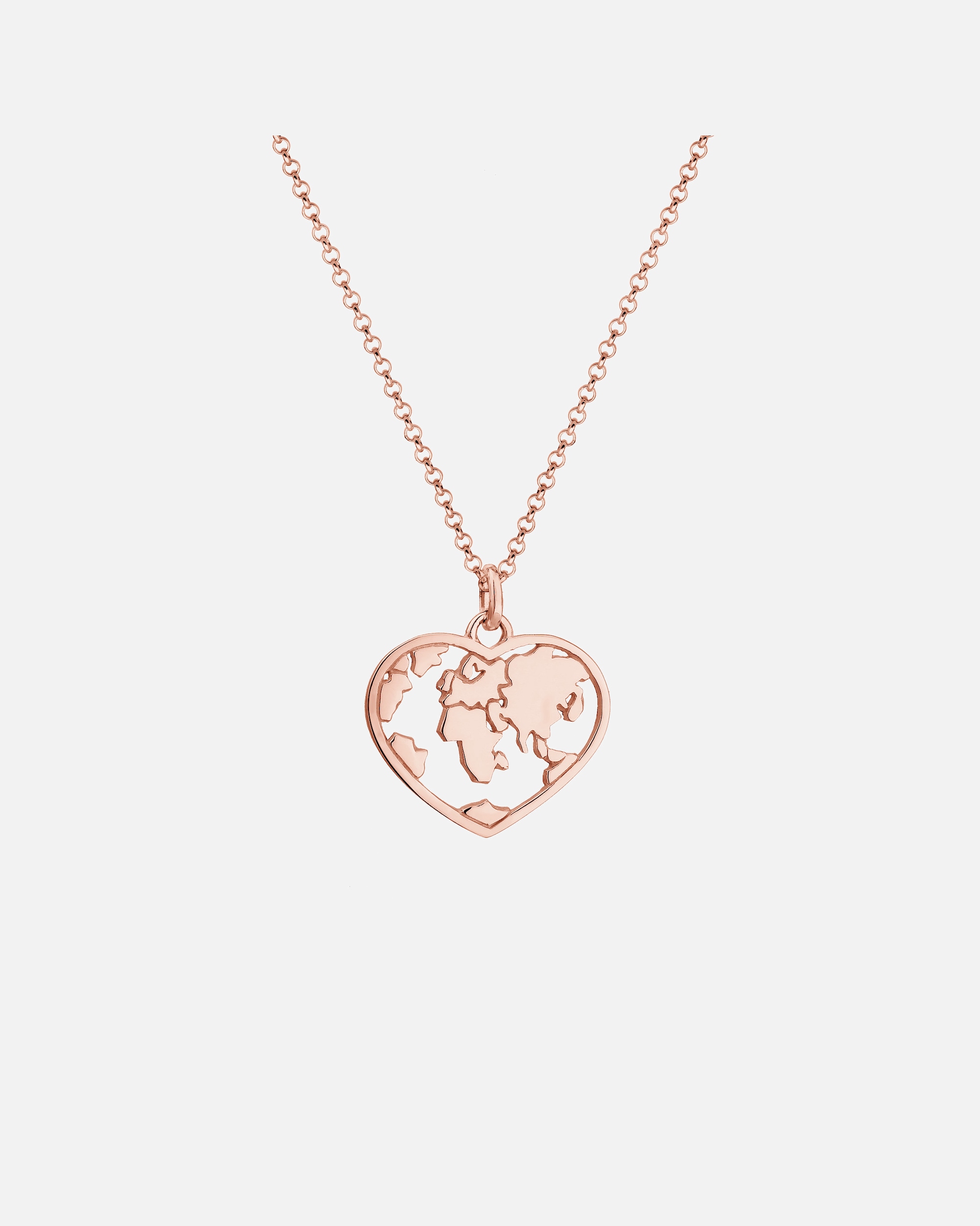 Elli Femme Pendentif Coeur Globe Terrestre Pois Tendance en Argent Sterling 925