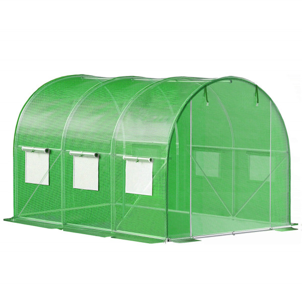 Tunel ogrodowy UV-4 140g/m2 szklarnia foliowa 3x2x2 m zielona