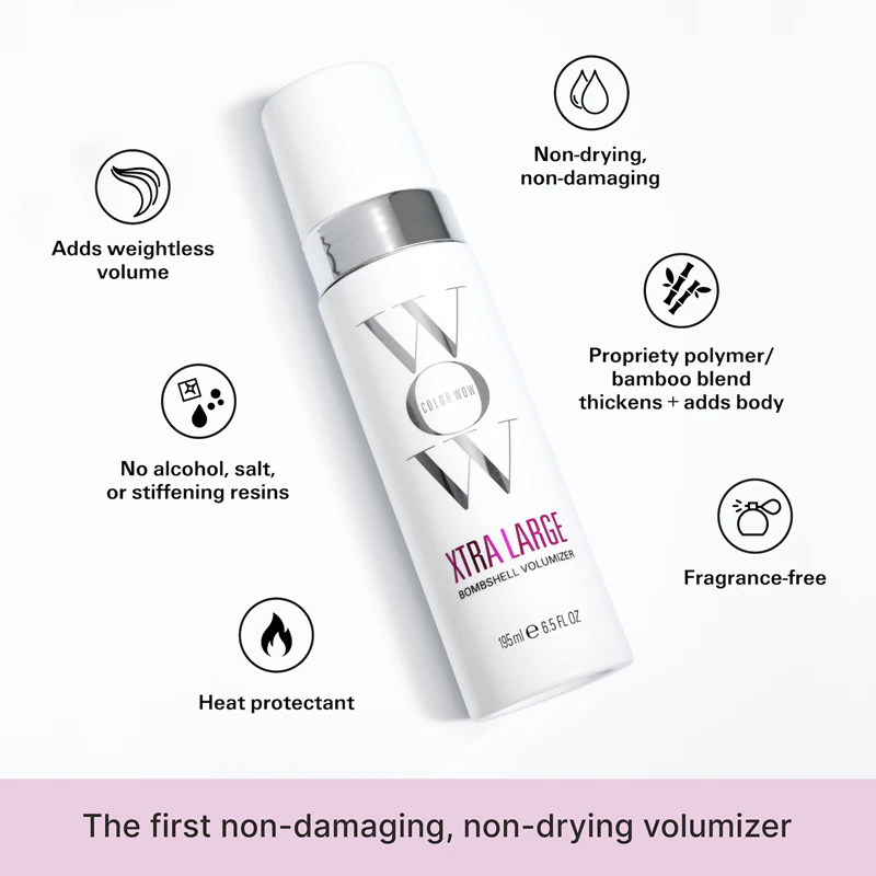 Color WOW Xtra Large Bombshell Volumizer stylingmousse voor het toevoegen van volume aan het haar.