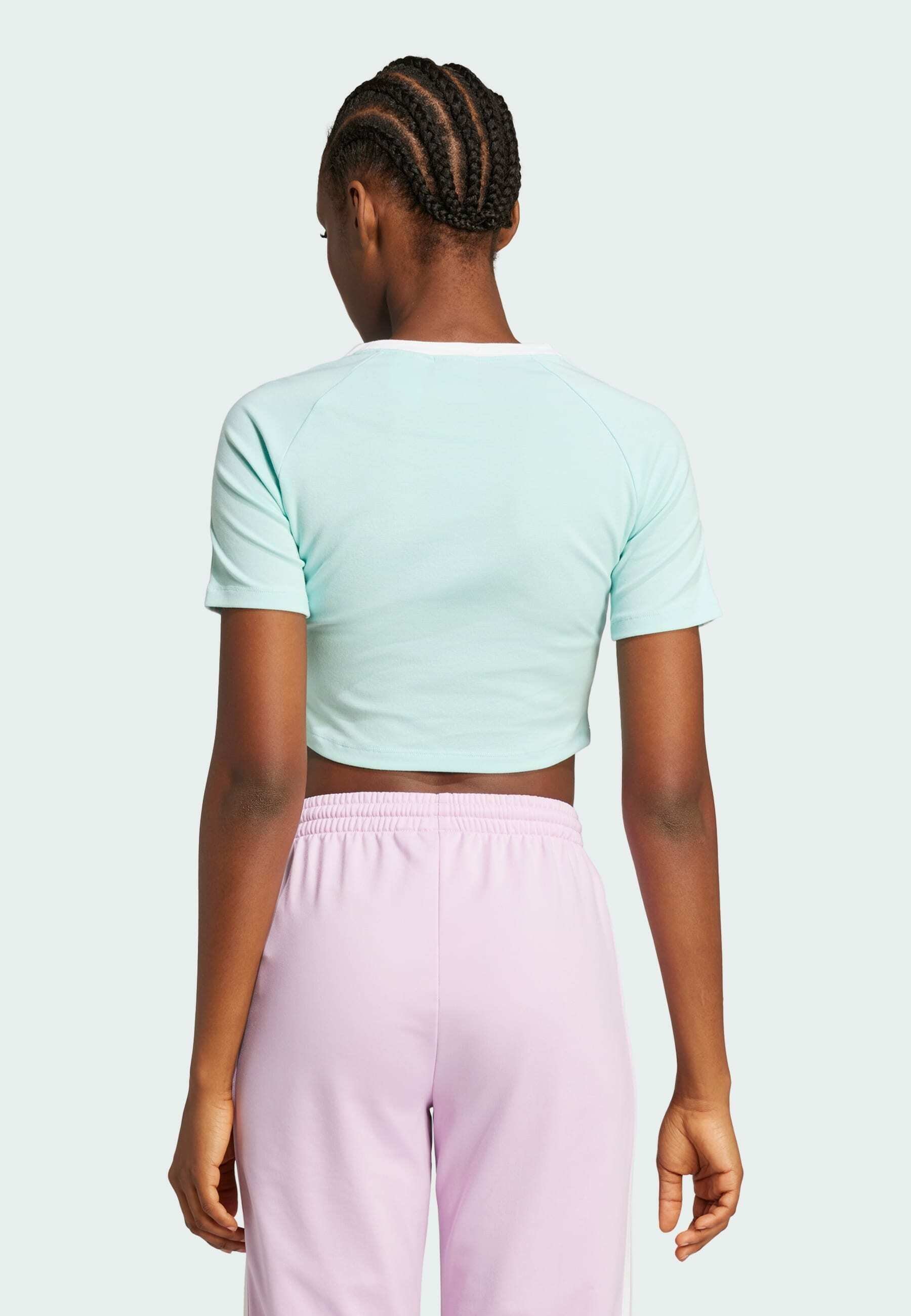 adidas Originals 3-STRIPES BABY - T-shirt met print - semi-flash aqua
