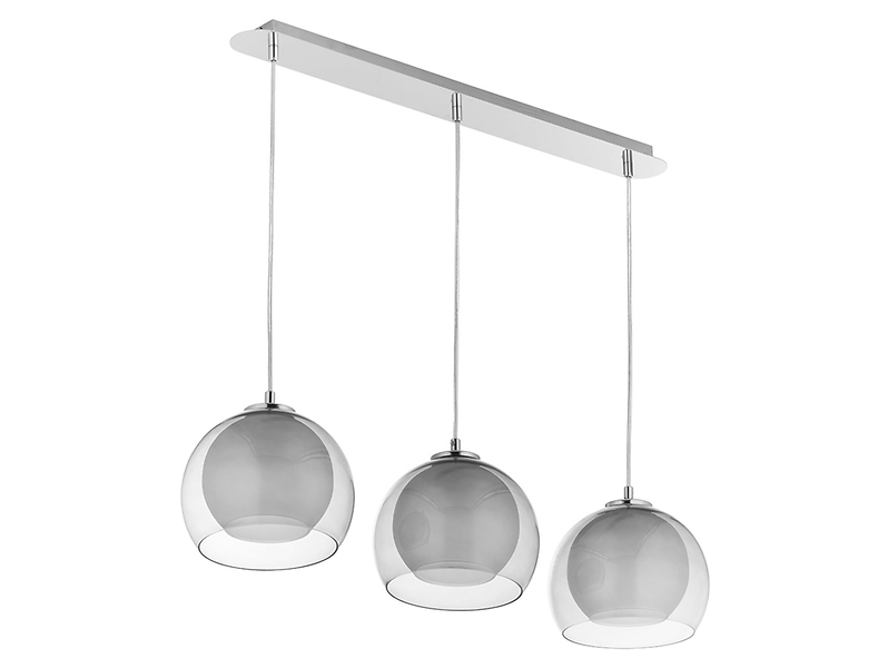 Lampa wisząca Venezia  metalowa srebrna