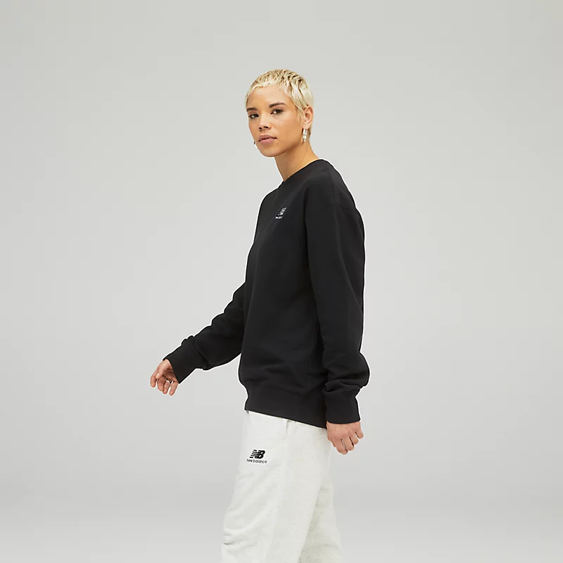 Unisex Φούτερ με Στρογγυλή Λαιμόκοψη French Terry – Μαύρο