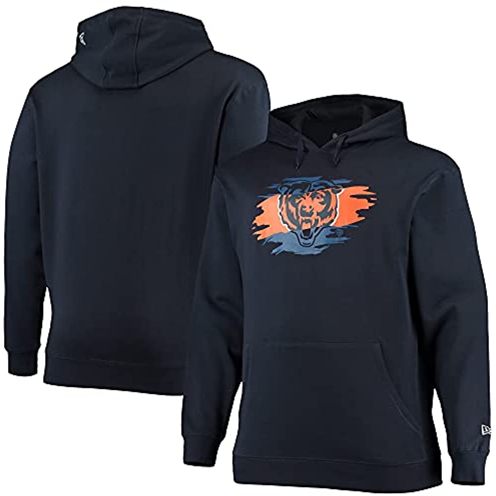 Felpa con cappuccio da uomo taglie forti NFL con logo principale