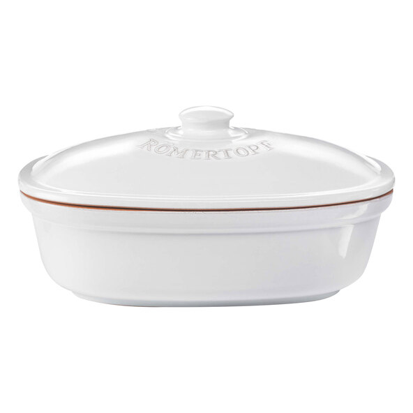 Oval brødboks, hvit, ca. 2,3 l