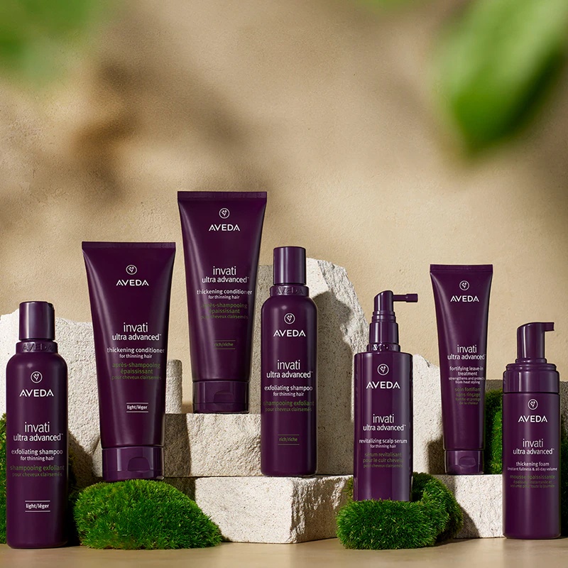 Aveda Invati Ultra Advanced™ tankinamasis kondicionierius. Intensyvus kondicionierius silpniems ir slenkantiems plaukams.