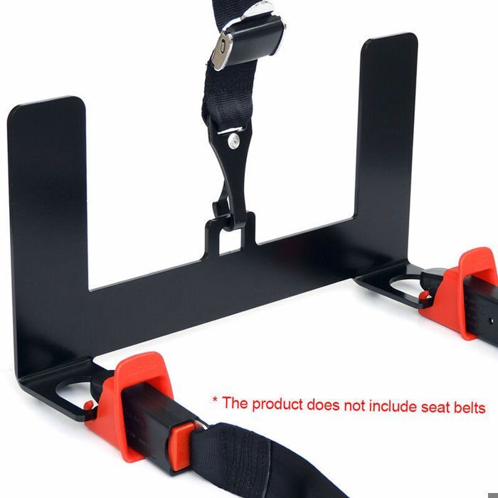 Kit de montaje universal para anclajes de sujeción de asientos infantiles de coche con conector Isofix, color negro.