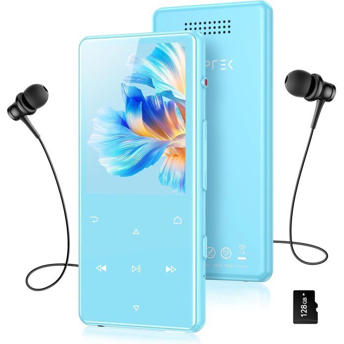 AGPTEK 128Go MP3 Bluetooth 5.3 avec Haut-Parleur, 2.4