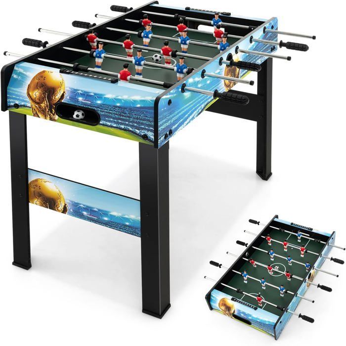 Calcio balilla per bambini GOPLUS, tavolo da gioco autoportante con gambe rimovibili, 2 palline e 2 segnapunti, 94 x 81 x 68 cm