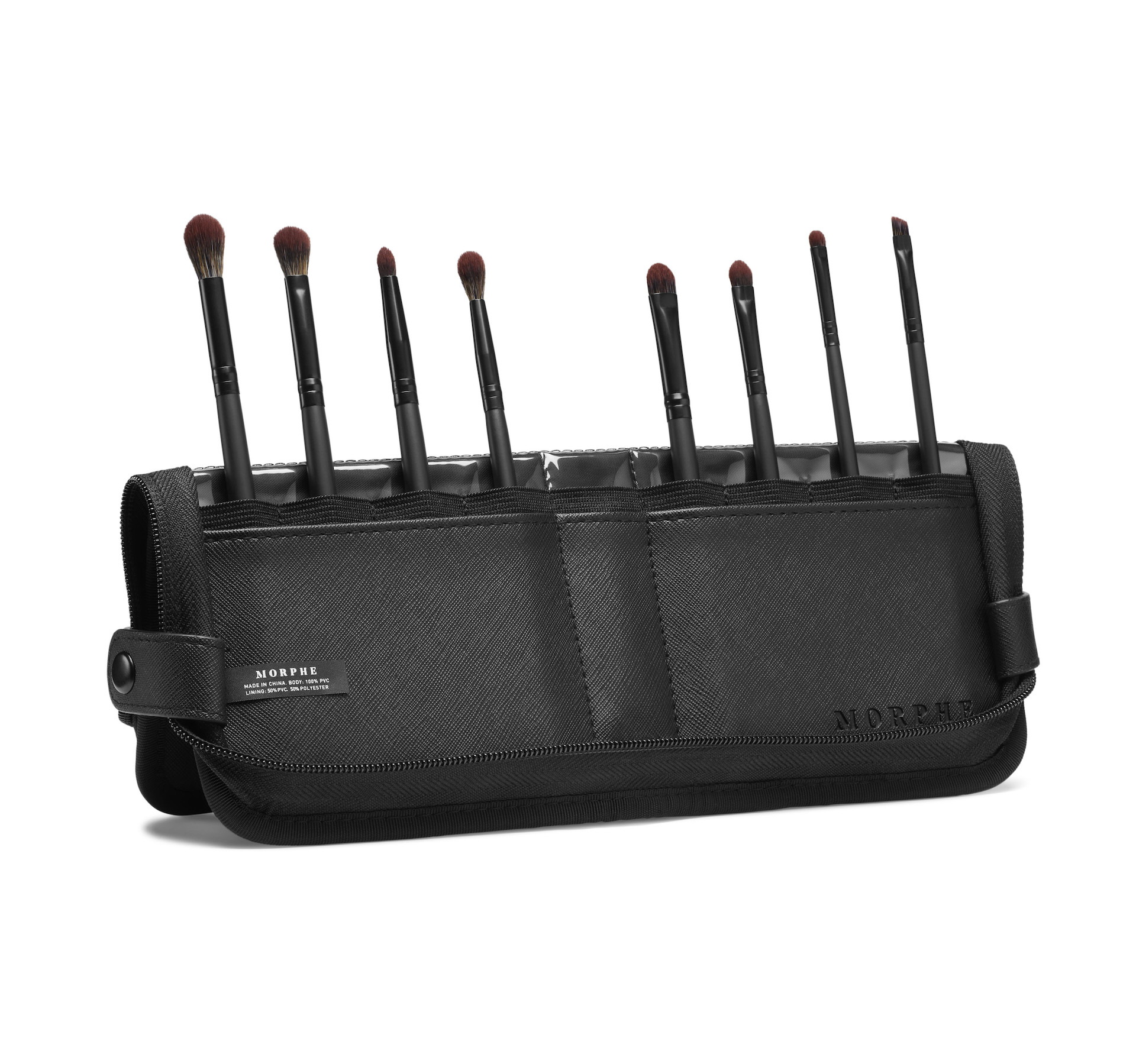 Set de 8 pensule pentru ochi MUA Portfolio + Husă - Morphe