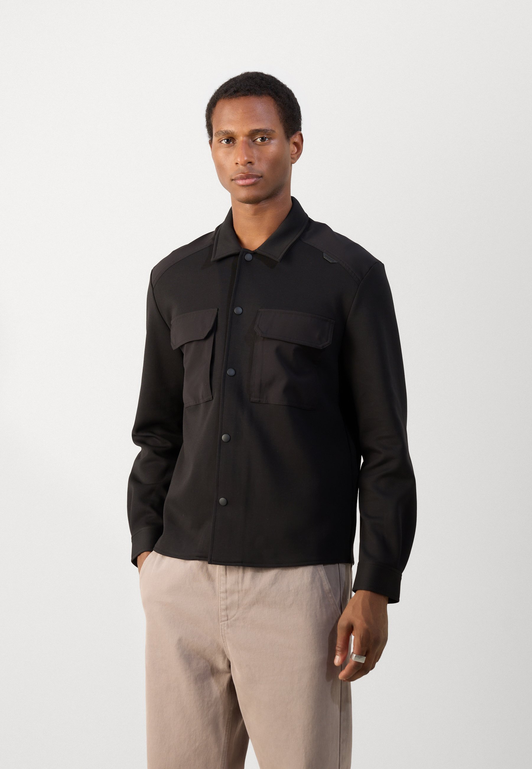 Antony Morato KOSZULA REGULAR FIT Z KONTRASTEM - Koszula - czarna