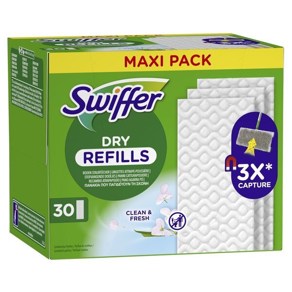 Swiffer krpe za suho čišćenje podova s mirisom Febreze<br>30 komada