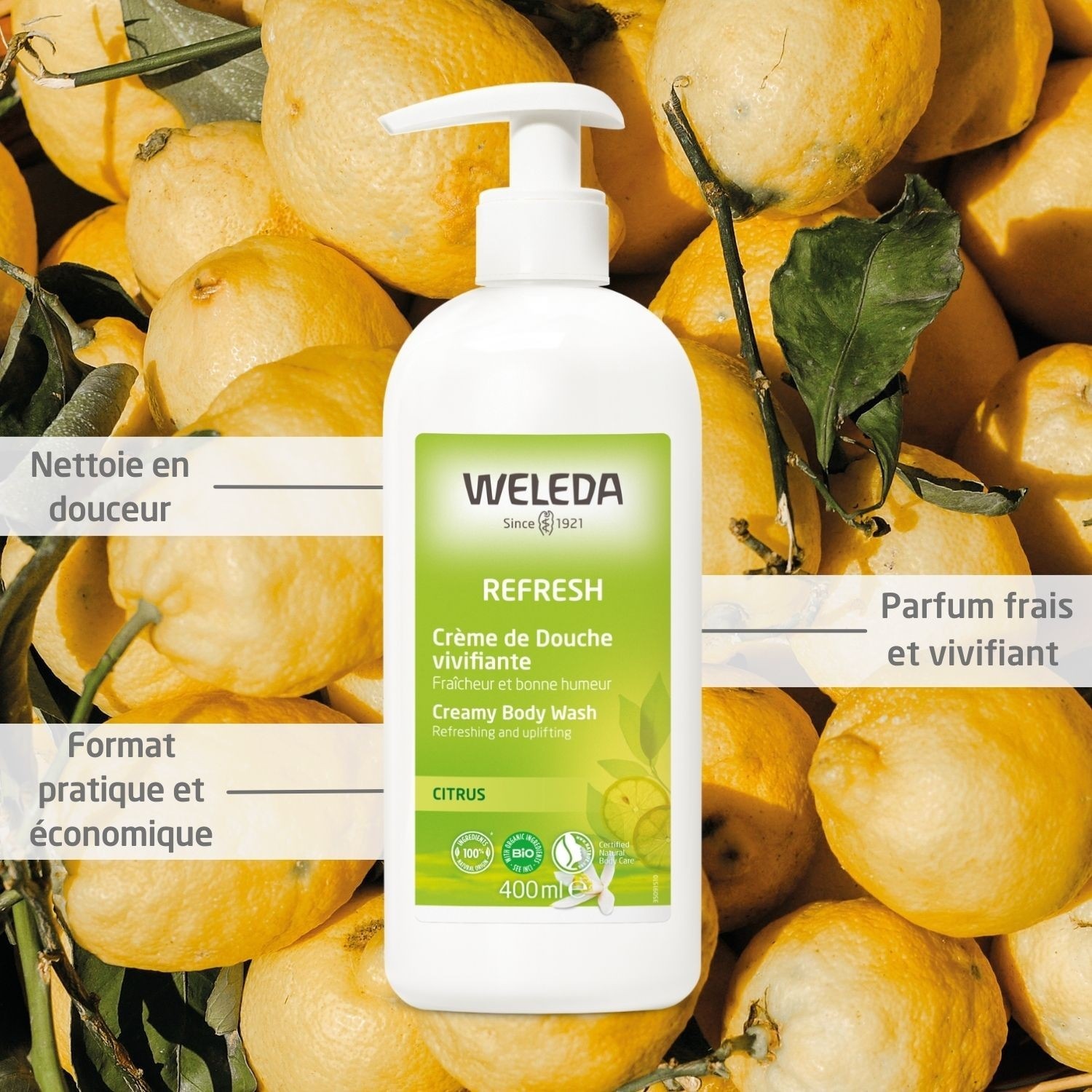 Weleda Crème de douche vivifiante Citrus