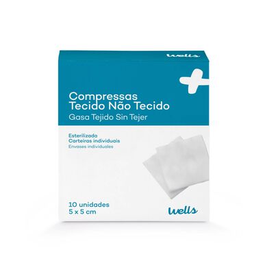Wells Compressas Tecido Não Tecido 5x5 cm      10 un 10 un
