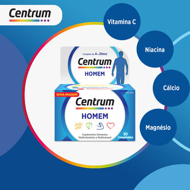 Centrum Suplemento Multivitamínico Centrum Homem      30 comprimidos 30 comprimidos