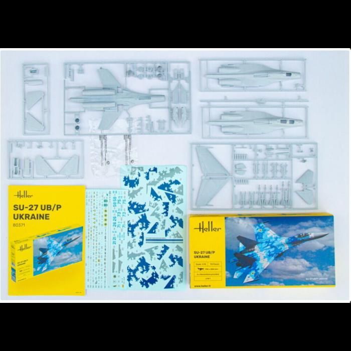 HELLER - Maquette Avion Starter Kit Su-27 Ub/p Ukraine Heller 56371 1/72ème Maquette Char Promo - Ref : 13893